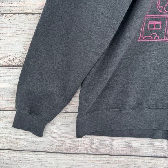 Barbie Running the Dreamhouse Crewneck Sweatshirt Womens XL Gray - Picture 4 of 8